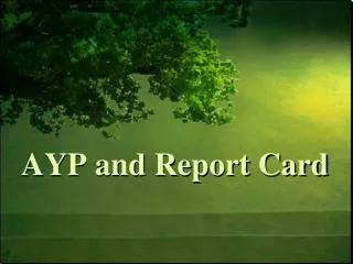 AYP and Report Card