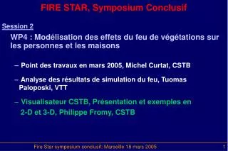 fire star symposium conclusif
