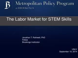 The Labor Market for STEM Skills