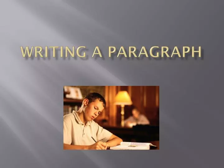 writing a paragraph