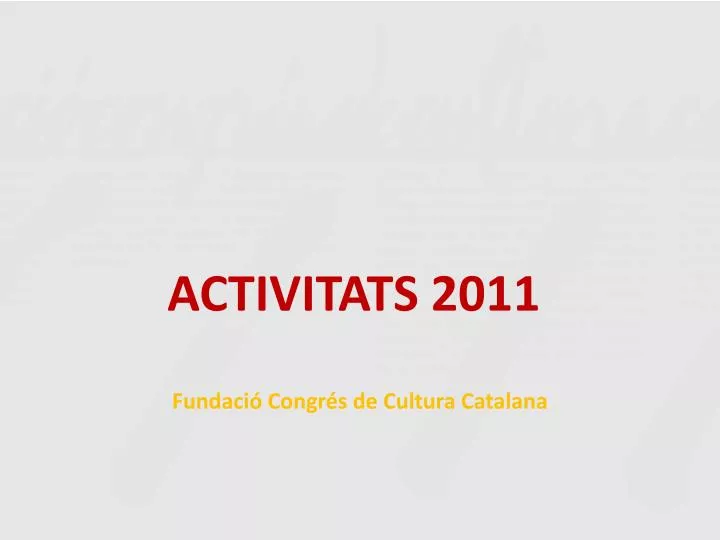 activitats 2011
