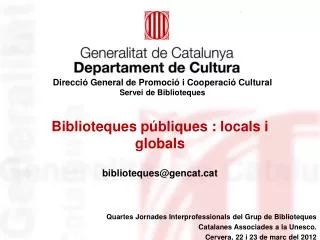 biblioteques p bliques locals i globals