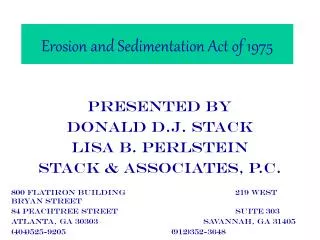Erosion and Sedimentation Act of 1975