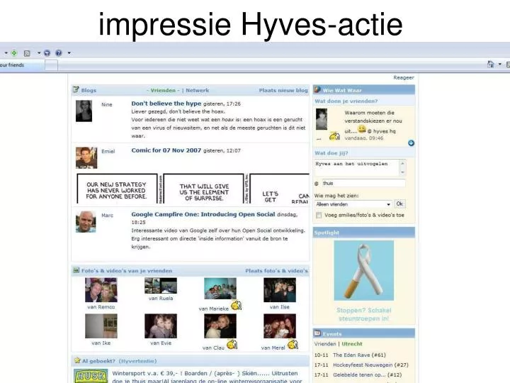 impressie hyves actie