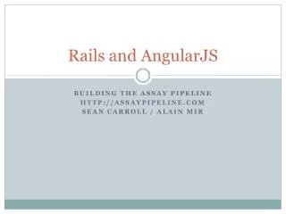 Rails and AngularJS