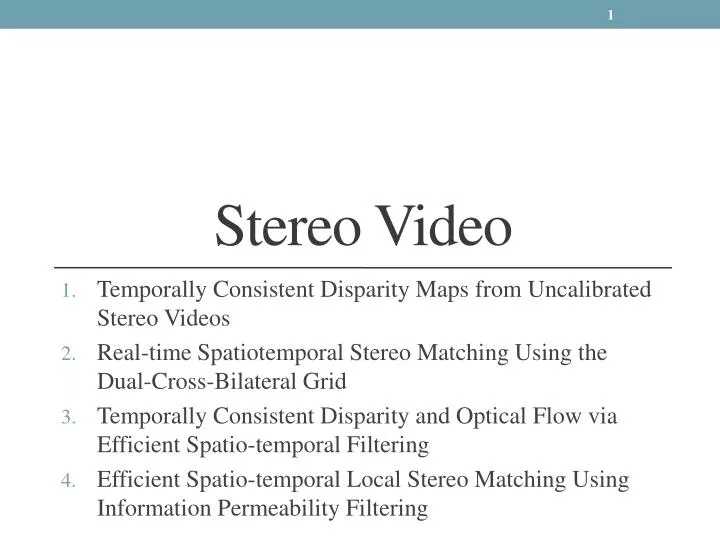 stereo video