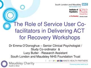The Role of Service User Co-facilitators in Delivering ACT for Recovery Workshops