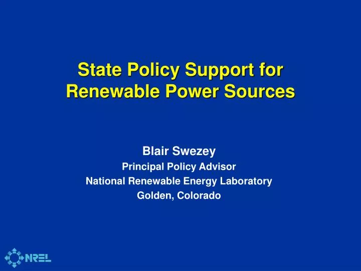 state policy support for renewable power sources