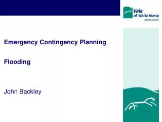 Emergency Contingency Planning Flooding John Backley