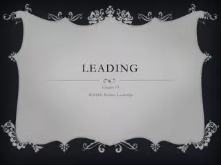 leading