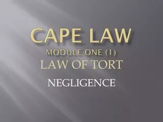 CAPE LAW MODULE ONE (1)