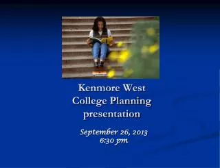 Kenmore West College Planning presentation