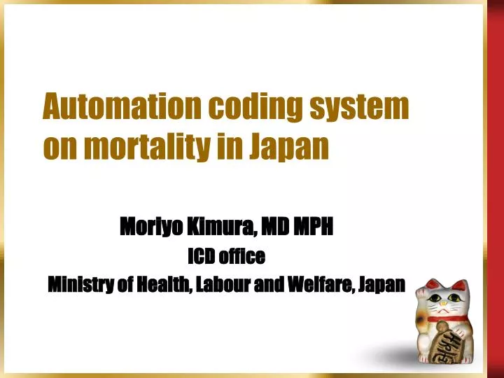 automation coding system on mortality in japan