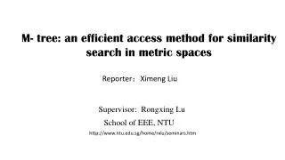 M- tree: an efficient access method for similarity search in metric spaces