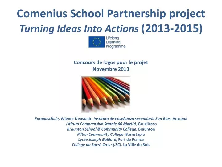 comenius school partnership project turning ideas into actions 2013 2015
