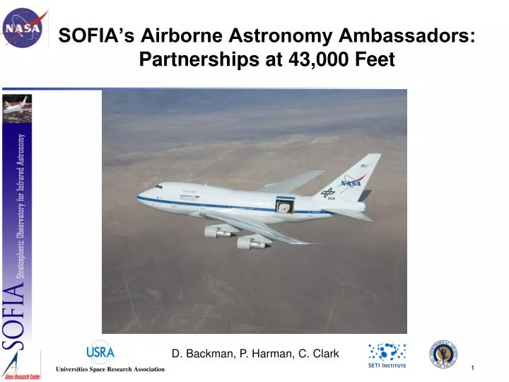 sofia s airborne astronomy ambassadors partnerships at 43 000 feet
