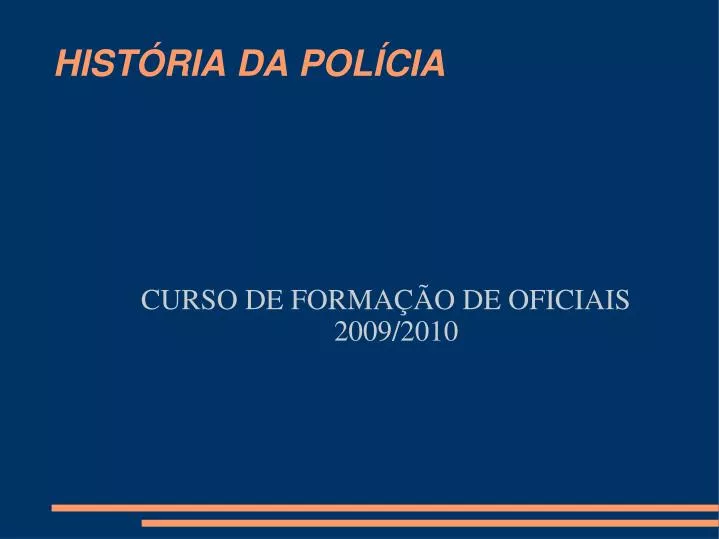 curso de forma o de oficiais 2009 2010