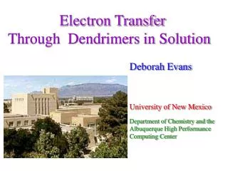 Electron Transfer Through Dendrimers in Solution