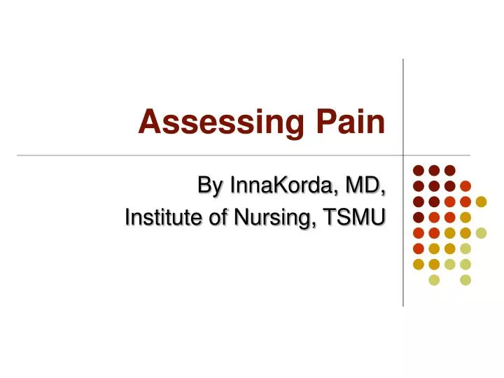 assessing pain