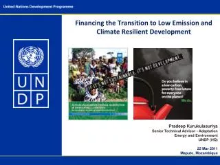 Financing the Transition to Low Emission and Climate Resilient Development