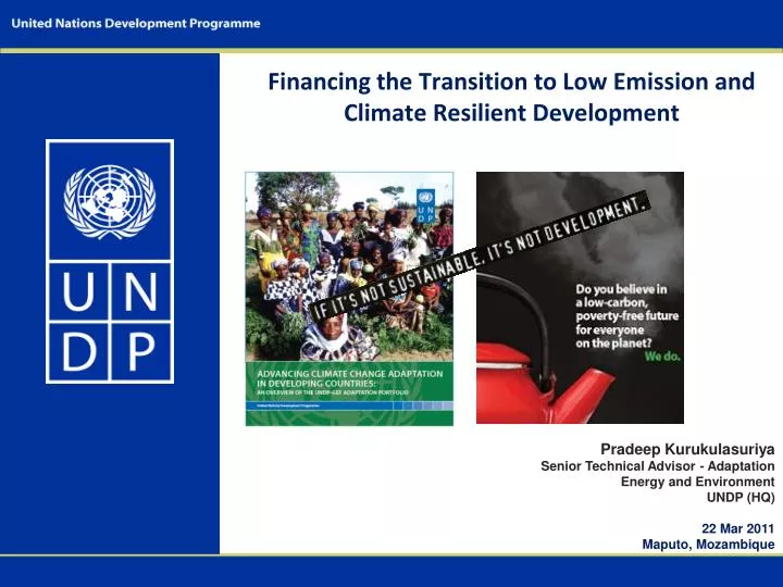 financing the transition to low emission and climate resilient development