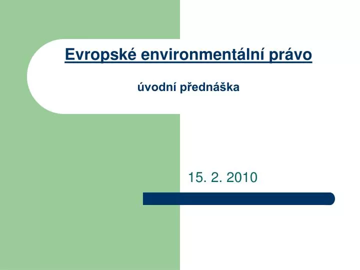 evropsk environment ln pr vo vodn p edn ka