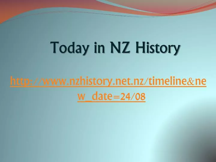 today in nz history