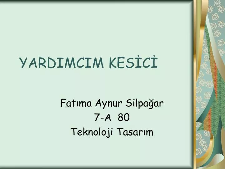 yardimcim kes c