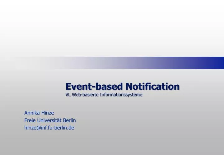 event based notification vl web basierte informationssysteme
