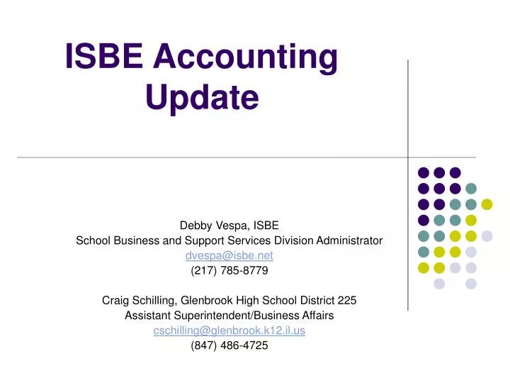 isbe accounting update
