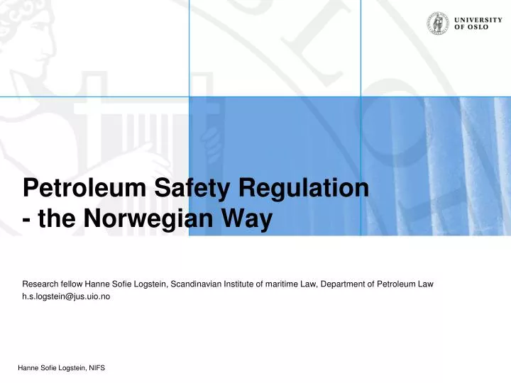 petroleum safety regulation the norwegian way