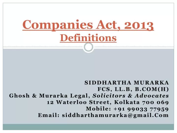 companies act 201 3 definitions