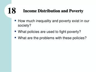 Income Distribution and Poverty