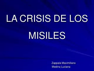 la crisis de los misiles