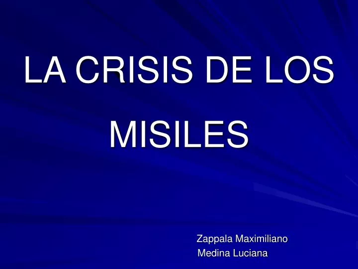 la crisis de los misiles