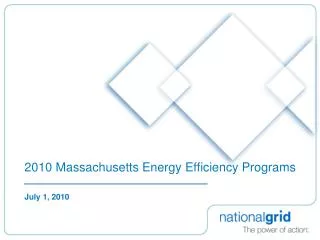2010 Massachusetts Energy Efficiency Programs