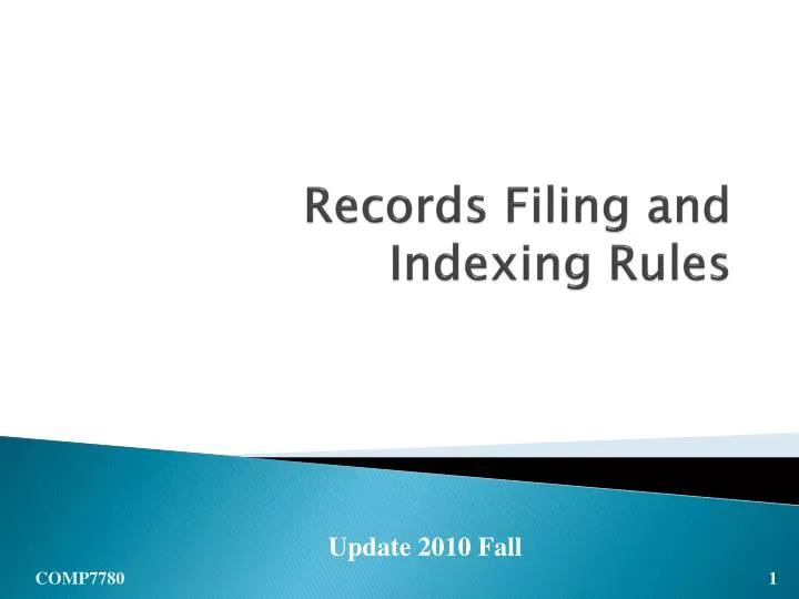 records filing and indexing rules