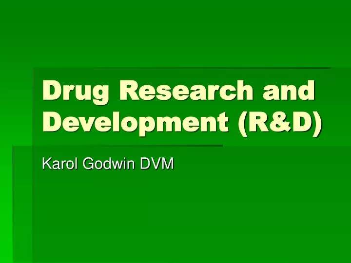 drug research and development r d