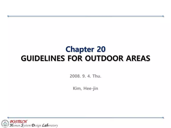 chapter 20 guidelines for outdoor areas