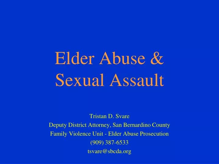 elder abuse sexual assault