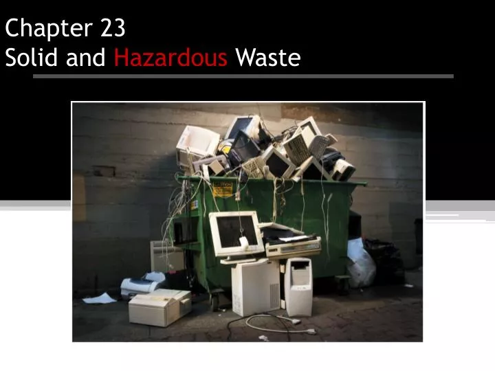 chapter 23 solid and hazardous waste