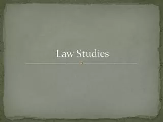 Law Studies