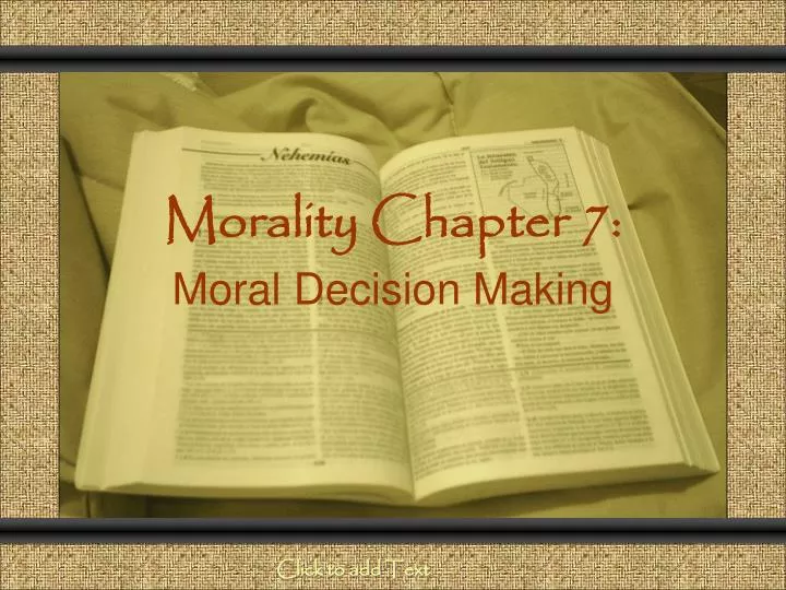 morality chapter 7 moral decision making
