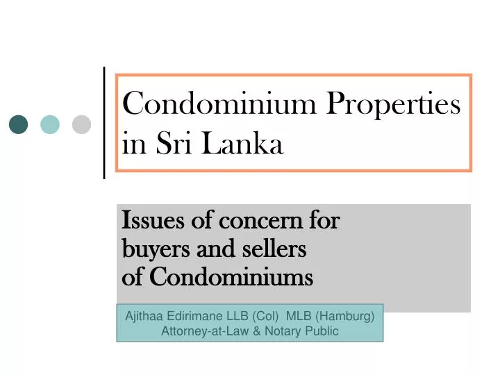 condominium properties in sri lanka