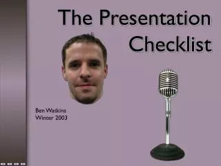 The Presentation Checklist