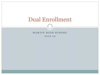 Dual Enrollment