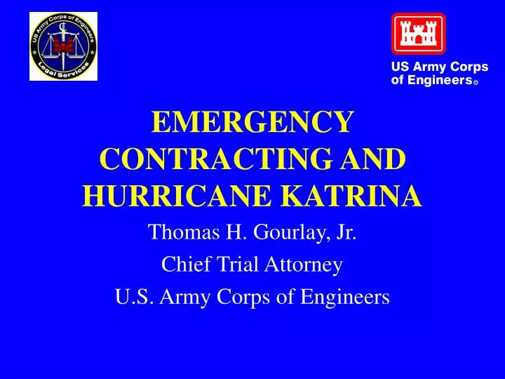 emergency contracting and hurricane katrina