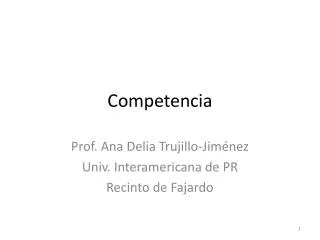c ompetencia