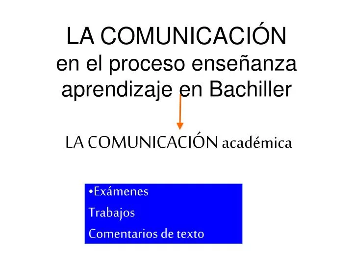 la comunicaci n en el proceso ense anza aprendizaje en bachiller