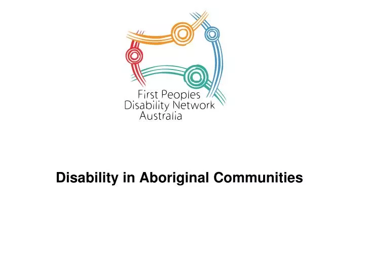 disability in aboriginal communities